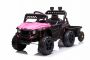 RSX SMALL with trailer, Pink, Rear wheel drive, 12V battery, Leather seat, 2.4 GHz Remote control, MP3 player with USB / Aux input, LED Lights