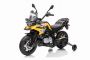 Electric Motorbike BMW F850 GS, Licensed, 12V battery, EVA soft wheels, 2 x 35W Engines, LED Lights, Auxiliary wheels, MP3 Player with USB/Aux input, Yellow