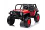 Electric ride-on car Raptor XXL 24V, red, 4 x 50 W Engines, EVA wheels, Electric brake, Double leatherette seats, Suspension axles, MP3 Player, USB, AUX input, LED Lights