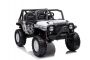 Electric ride-on car Raptor XXL 24V, white, 4 x 50 W Engines, EVA wheels, Electric brake, Double leatherette seats, Suspension axles, MP3 Player, USB, AUX input, LED Lights