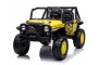 Electric ride-on car Raptor XXL 24V, yellow, 4 x 50 W Engines, EVA wheels, Electric brake, Double leatherette seats, Suspension axles, MP3 Player, USB, AUX input, LED Lights
