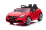 Electric Ride-on car Mercedes-Benz SLC 12V, red, Leatherette seat, 2.4 GHz remote control, USB / AUX Input, Rear suspension, LED Lights, Soft EVA wheels, 2 X 30W MOTOR, ORIGINAL license