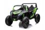 Electric Ride-On Toy Car UTV XXL 24V, Green, two-seats in leather, Brake discs, powerful engine with a differential, LED lights, Inflatable rubber wheels with rear suspension, MP3 Player with USB and Bluetooth, Adjustable Steering Wheel