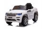 Electric Ride on Car JEEP GRAND CHEROKEE 12V, WHITE, Leatherette seat, 12V/7AH Battery, Opening doors, 2 x 35W Engine, 2.4 Ghz remote control, Soft EVA wheels, Suspension, Soft start, MP3 Player with USB/AUX input