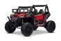 Electric Ride-On Toy Car UTV 24V, Red, two leatherette seats , 2.4Ghz Remote Controller, 2 X 200 W Engines, Lithium Battery, electric brake, LED lights, Soft EVA wheels with suspension, MP3 Player with USB/SD