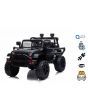 OFFROAD electric car with rear-wheel drive, black, 12V battery, High chassis, wide seat, Suspended axles, 2.4 GHz Remote control, MP3 player with USB, LED lights