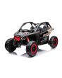 Electric Ride-on car Can-am Maverick, black, two-seater, front and rear suspension, 2.4 Ghz remote controller, portable battery, 4 x 35W Engines, EVA wheels, adjustable driver seat, MP3 player with USB/SD input, Licensed