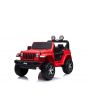 Electric Ride-On JEEP Wrangler, Red, Double Leatherette Seat, Radio with Bluetooth and USB Input, 4x4 Drive, 12V10Ah Battery, EVA Wheels, Suspension Axles, 2.4 GHz Remote Control, Licensed