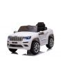 Electric Ride on Car JEEP GRAND CHEROKEE 12V, WHITE, Leatherette seat, 12V/7AH Battery, Opening doors, 2 x 35W Engine, 2.4 Ghz remote control, Soft EVA wheels, Suspension, Soft start, MP3 Player with USB/AUX input