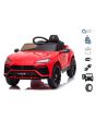 Electric Ride on Car Lamborghini URUS, Red, Original Licenced, Battery Powered, Opening doors, 2x Engine, 12 V Battery, 2.4 Ghz remote control, Soft EVA wheels, Suspension, Smooth start
