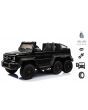 Electric Ride-On Toy Car Mercedes-Benz G63 6X6, MP3 Player, 2.4Ghz, 12V14AH, Removable Battery Box, 4 X MOTOR, Remote Control, Double Leather Seat, EVA Wheels, FM Radio, Servomotor, Two pedals, Black, One-seater