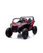 Electric Ride-On Toy Car UTV XXL 24V, Red, two-seats in leather, Brake discs, powerful engine with a differential, LED lights, Inflatable rubber wheels with rear suspension, MP3 Player with USB and Bluetooth, Adjustable Steering Wheel