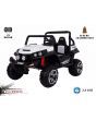 Electric Ride-On Toy Car RSX White - 2.4Ghz, 24V, 4 X MOTOR, remote control, two-seats in leather, Soft EVA wheels, FM Radio, Bluetooth