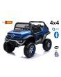 Electric Ride-On Toy Car Mercedes-Benz UNIMOG - Blue Painted, 2.4Ghz Remote controller, 4 X 4, two-seats, Suspension, Start button, Soft EVA wheels, USB, Bluetooth