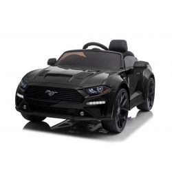 Drift electric ride-on car Ford Mustang 24V, black, Smooth Drift wheels, 2 x 25000 RPM Engines, Drift mode at 13 Km / h, 24V Battery, LED Lights, soft front EVA wheels, 2.4 GHz remote control, Soft PU seat, ORIGINAL license