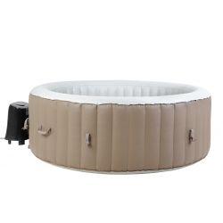 BeneoSpa NEW Portable Inflatable Bubble Spa for 6 People, Hot Tube, Jacuzzi, Brown-White