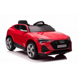 Electric ride-on car Audi E-tron Sportback 4x4 red, Artificial leather seat, 2.4 GHz remote control, Eva wheels, USB / Aux Input, Bluetooth, All wheel suspension, 12V / 7Ah battery, LED Lights, Soft EVA wheels, 4 X 25W engine, ORIGINAL license