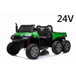 Farm electric car RIDER 6X6 24V with 4-wheel drive 4 X 100W, 24V/7Ah battery, EVA wheels, Suspension axles, 2.4 GHz Remote control, Two-seater, MP3 player with USB / SD input, Bluetooth