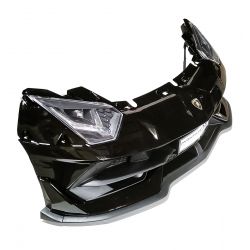 Front bumper with headlights included - Lamborghini Aventador Two-seater black painted