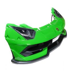 Front bumper with headlights included - Lamborghini Aventador Two-seater green painted
