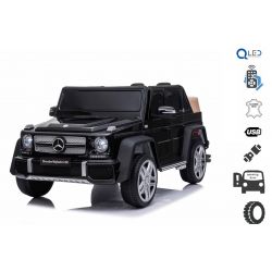 Electric Ride on Car Mercedes G650 MAYBACH, Black, Original License, 12V Battery Powered, Opening doors, 2 x 25W Engine, 2.4 Ghz remote control, Soft EVA wheels, Suspension, Soft start, MP3 Player with USB/SD input