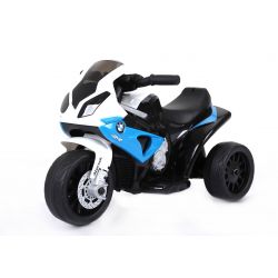 Electric Ride on Trike BMW S 1000 RR, Battery Powered Motorcycle, 3 wheels, Licensed, 1x Engine, 6V Battery, Blue