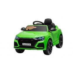 Electric Ride on Car Audi RSQ8, Green, USB/SD input, Leatherette seat, 2x 35W Engine, 12V/7Ah Battery, 2.4 Ghz remote control, Soft EVA wheels, LED lights, Soft start, ORIGINAL License
