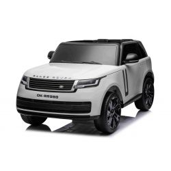 Electric Ride-on car Range Rover Model 2023, Two Seater, White, Leatherette Seats, Radio with USB Input, Rear Drive with Suspension, 12V7AH Battery, EVA Wheels, Key starter, 2.4GHz Remote Controller, Licensed