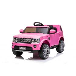 Electric Ride on Car Land Rover Discovery, Pink, Original Licenced, Battery Powered, LED lights, Opening doors and Hood, 2 x 35W Engine, 12 V Battery, 2.4 Ghz remote control, Suspension, Smooth start, USB/AUX input