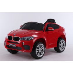 Electric Ride on Car BMW X6M NEW – Single seat, Red, Original Licensed, Battery Powered, Opening Doors, Leatherette Seat, 2x Engine, 12 V Battery, 2.4 Ghz remote control, Soft EVA wheels, Smooth start