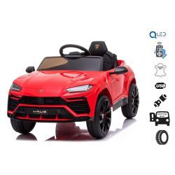 Electric Ride on Car Lamborghini URUS, Red, Original Licenced, Battery Powered, Opening doors, 2x Engine, 12 V Battery, 2.4 Ghz remote control, Soft EVA wheels, Suspension, Smooth start
