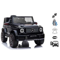 Electric Ride on Car Mercedes G New, Black, Original Licensed, Battery Powered, Opening Doors, Single Seat, 2x Engine, 12 V Battery, 2.4 Ghz remote control,Rear Suspension, Smooth start