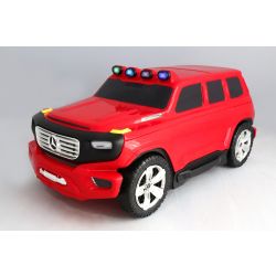 Kids Pull Along Licensed Mercedes-Benz  Ener-G-Force Luggage- Red Small Travel Bag