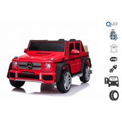 Electric Ride on Car Mercedes G650 MAYBACH, Red, Original Licence, 12V Battery Powered, Opening doors, 2 x 25W Engine, 2.4 Ghz remote control, Soft EVA wheels, Suspension, Soft start, MP3 Player with USB/SD input