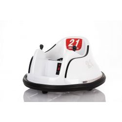 Electric Ride-on RIRIDRIVE 12V white, suitable for indoor and outdoor use, 2.4 Ghz Remote control, LED lighting, Joystick control, 2 X 15W engine