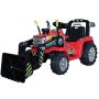 Electric Tractor MASTERS with ladle, red, Rear wheel drive, 12V battery,2 x 25W Engines, Front Ladle, wide plastic seat, 2.4 GHz Remote control, MP3 player with AUX input, LED Lights