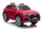 Electric Ride on Car Audi Q8, Red, Original Licensed, Leatherette seat, Opening doors, 2x 25W Engine, 12 V Battery, 2.4 Ghz remote control, Soft EVA wheels, LED lights, Soft start, ORIGINAL License