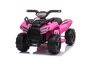 Electric QUAD MINI 6V, Pink, MP3 player with USB / AUX input, 1 X 25W Engine, 6V / 4Ah battery, functional headlights
