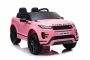 Electric Ride-On Range Rover EVOQUE, Pink, Single Leatherette Seat, MP3 Player with USB Input, 4x4 Drive, 12V10Ah Battery, EVA Wheels, Suspension Axles, Key start, 2.4 GHz Bluetooth Remote Control, Licensed