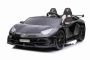 Electric Ride on Car Lamborghini Aventador 12V for two users, Black, Vertical opening doors, 2 x 12V Engine, 12V Battery, 2.4 Ghz remote control, Soft EVA wheels, Suspension, Soft start, MP3 Player with USB, Original Licenced