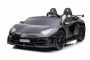 Electric Ride on Car Lamborghini Aventador 24V for two users, Black Paint, MP4 Player, Leatherette Seats, Vertical opening doors, 2 x 45W Engine, 24V Battery, 2.4 Ghz RC, Underlightened Wheels, Soft EVA wheels, Suspension, Original Licenced
