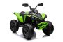 Can-am Renegade electric Ride-on quad, green, single seater, front and rear suspension, LED lights, 12V battery, 2 x 35W Engines, soft EVA wheels, MP3 player with USB/AUX input, Licensed