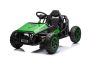 Electric Ride-on SPORT-CART 24V, green, Soft EVA wheels, Leatherette seat, 2 x 50W Motor, 24V Battery, Massive metal construction
