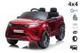 Electric Ride-On Range Rover EVOQUE, Red Painted, Single Leatherette Seat, MP3 Player with USB Input, 4x4 Drive, 12V10Ah Battery, EVA Wheels, Suspension Axles, Key start, 2.4 GHz Bluetooth Remote Control, Licensed