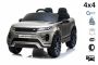 Electric Ride-On Range Rover EVOQUE, Grey Painted, Single Leatherette Seat, MP3 Player with USB Input, 4x4 Drive, 12V10Ah Battery, EVA Wheels, Suspension Axles, Key start, 2.4 GHz Bluetooth Remote Control, Licensed