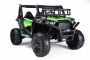 Electric Ride-On Toy Car UTV 24V, Green, two leatherette seats, 2.4Ghz Remote Controller, 2 X 200 W Engines, electric brake, LED lights, Soft EVA wheels with suspension, MP3 Player with USB/AUX