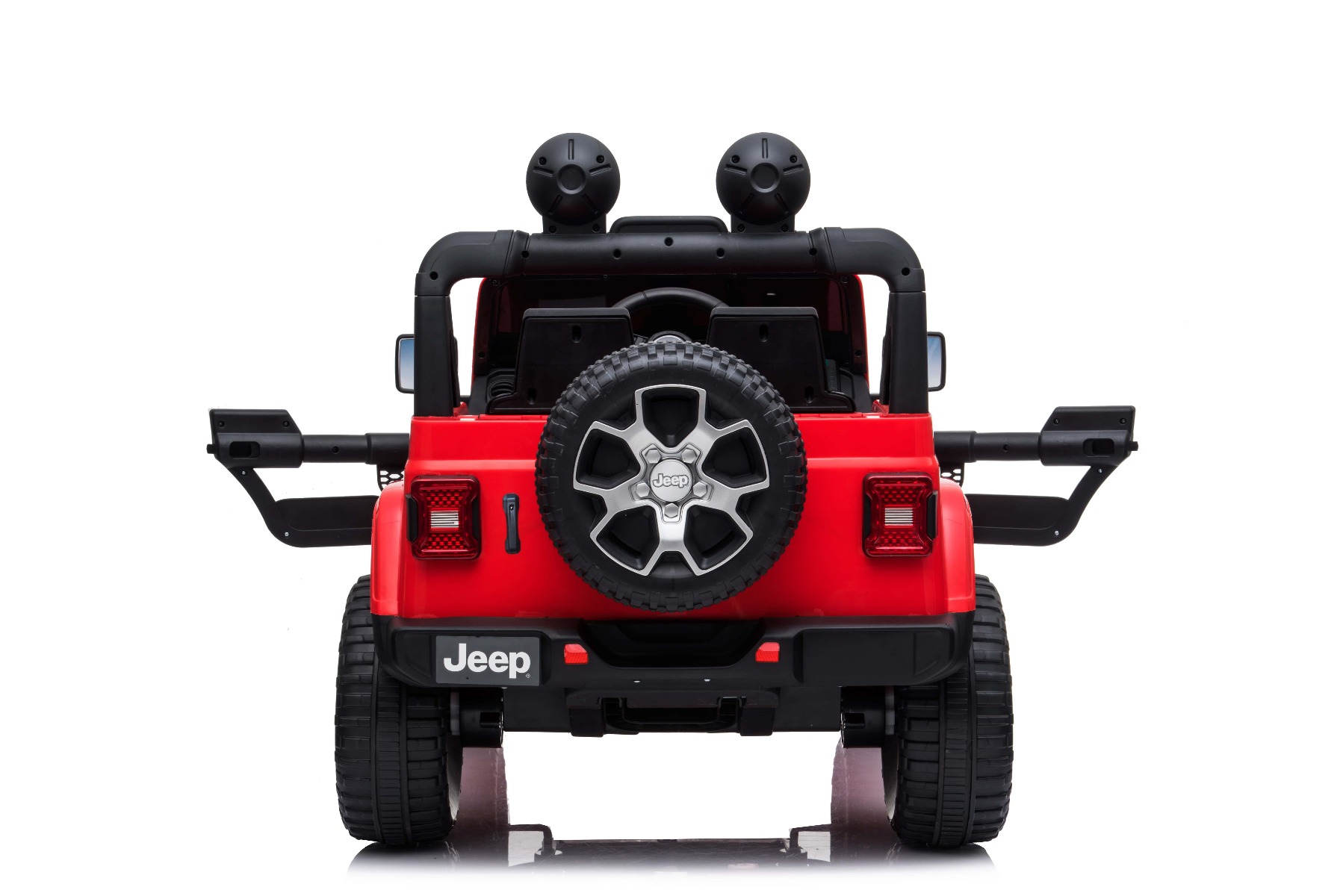 Electric Ride-On JEEP Wrangler, Red, Double Leather Seat, Radio with  Bluetooth and USB Input, 4x4 Drive, 12V10Ah Battery, EVA Wheels, Suspension  Axles,  GHz Remote Control, Licensed