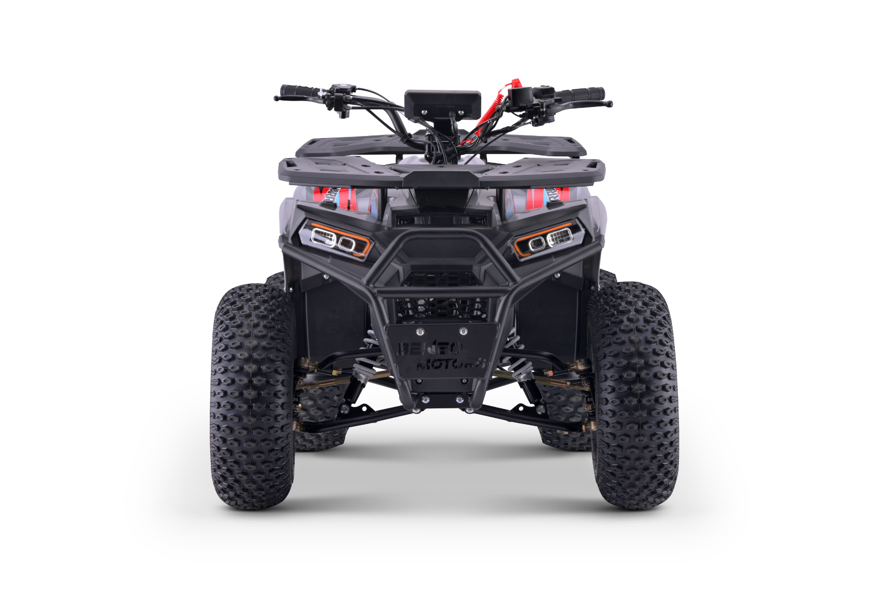 LED lights, front and rear metal racks