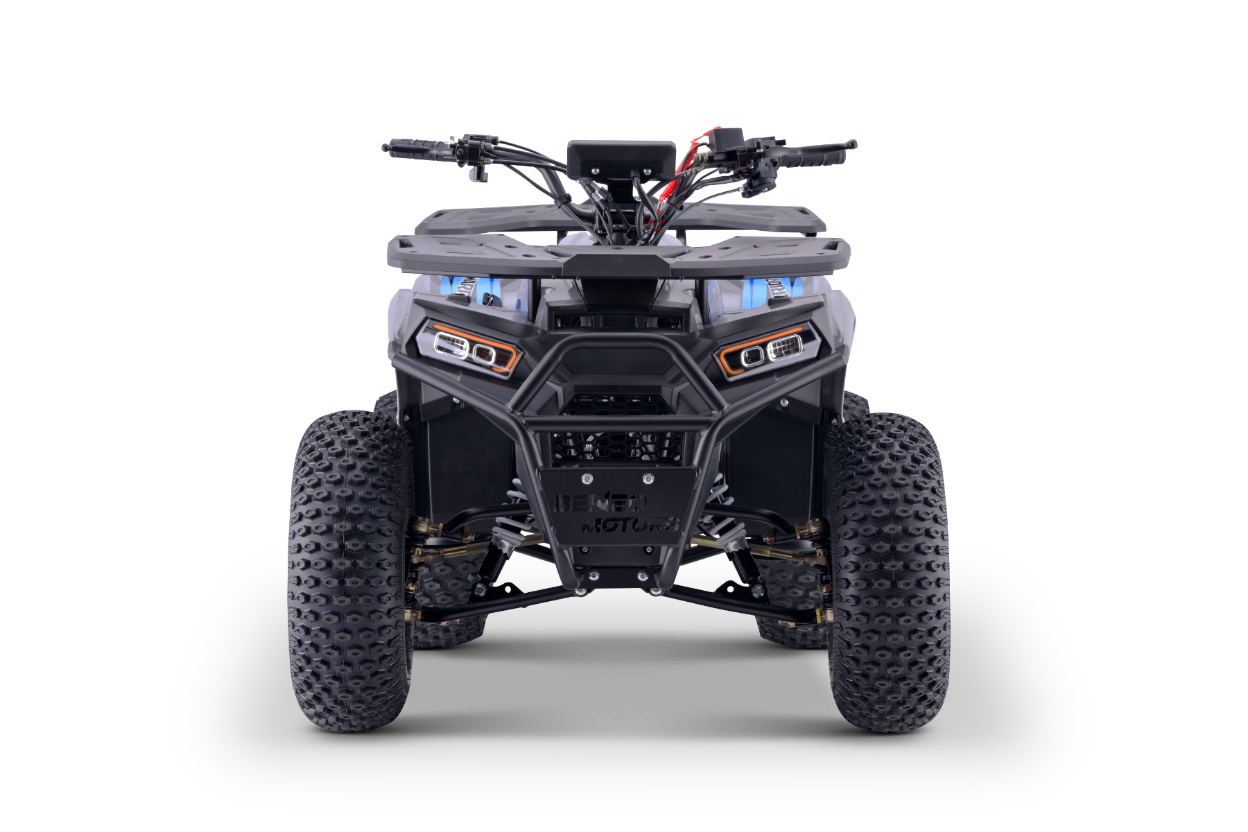 LED lights, front and rear metal racks