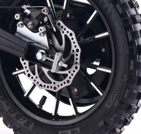 Disc brakes and chain tensioner with lock nut